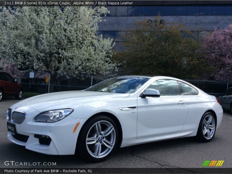 Alpine White / Black Nappa Leather 2012 BMW 6 Series 650i xDrive Coupe