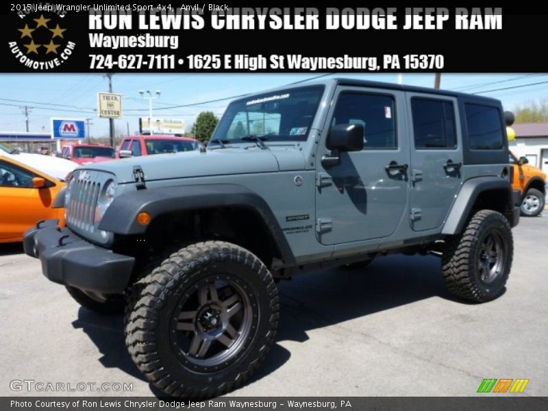 Anvil / Black 2015 Jeep Wrangler Unlimited Sport 4x4