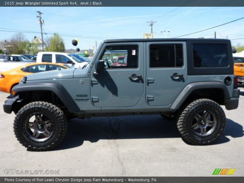 Anvil / Black 2015 Jeep Wrangler Unlimited Sport 4x4