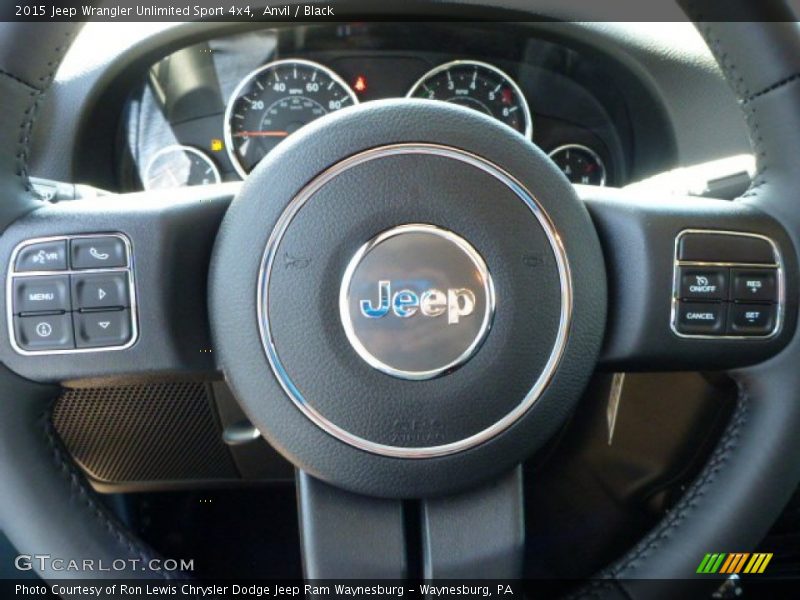 Anvil / Black 2015 Jeep Wrangler Unlimited Sport 4x4