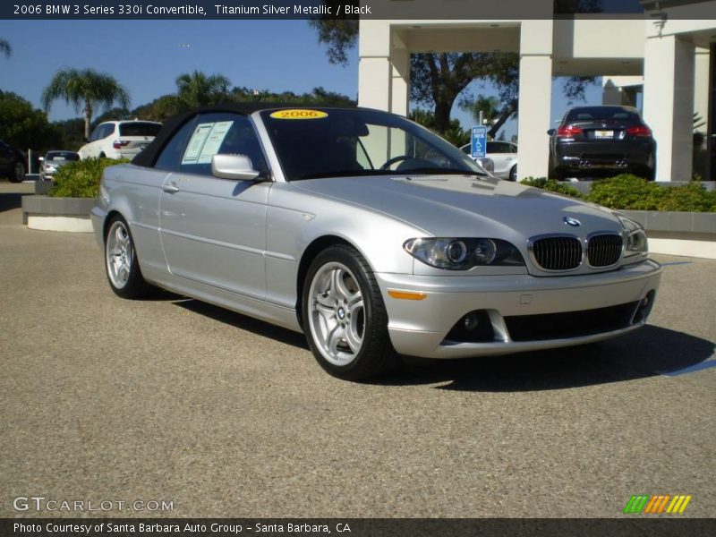 Titanium Silver Metallic / Black 2006 BMW 3 Series 330i Convertible