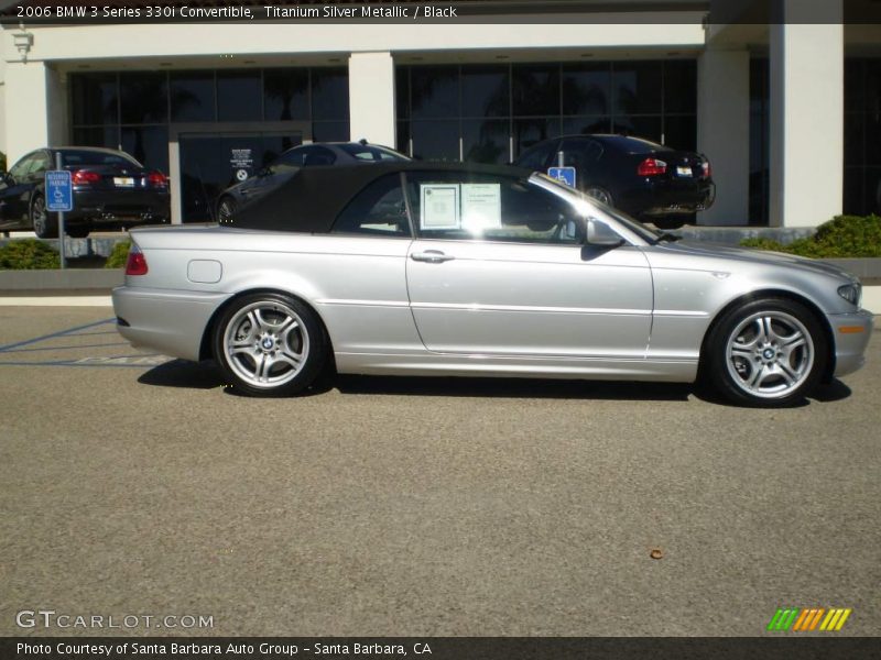 Titanium Silver Metallic / Black 2006 BMW 3 Series 330i Convertible