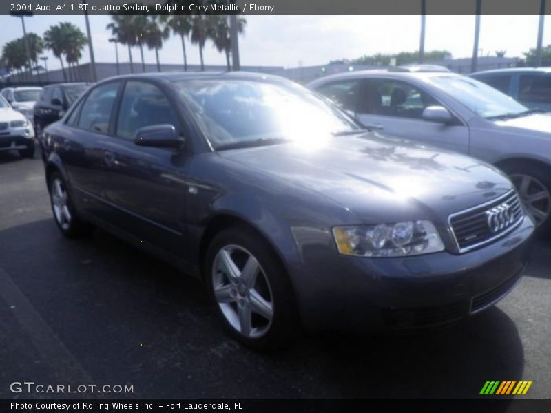 Dolphin Grey Metallic / Ebony 2004 Audi A4 1.8T quattro Sedan