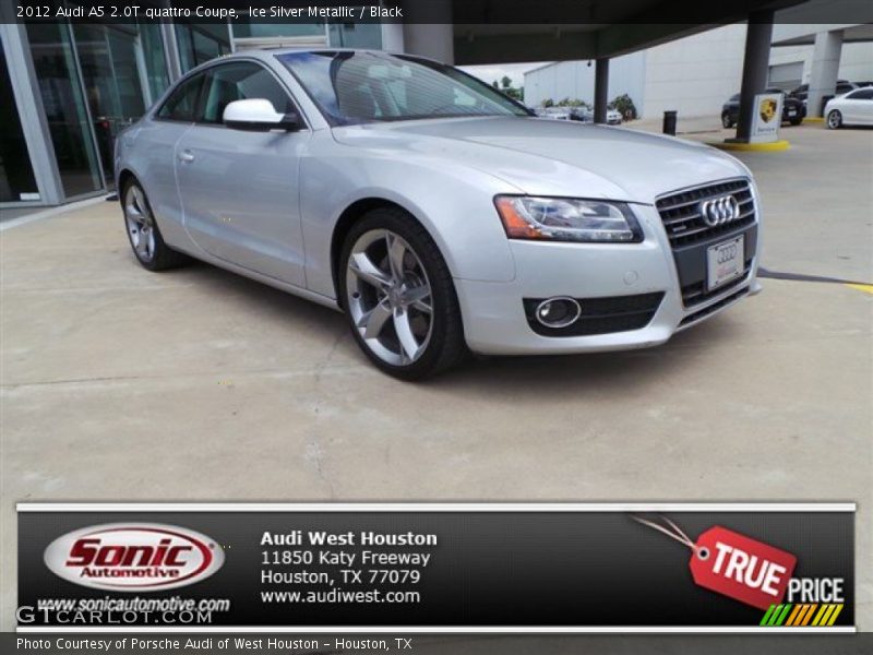 Ice Silver Metallic / Black 2012 Audi A5 2.0T quattro Coupe