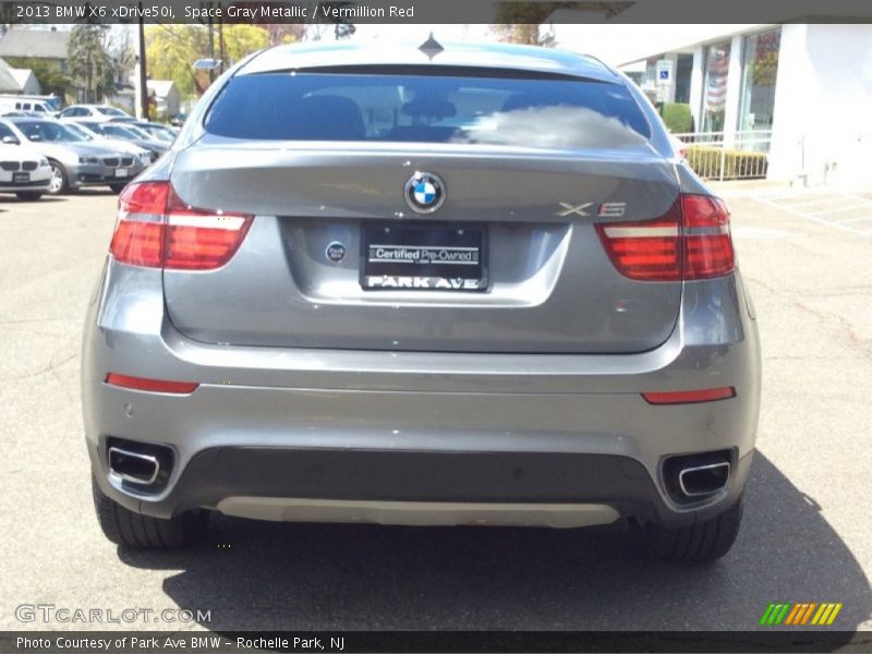 Space Gray Metallic / Vermillion Red 2013 BMW X6 xDrive50i