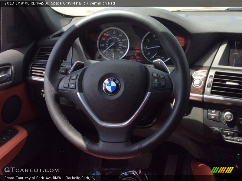 Space Gray Metallic / Vermillion Red 2013 BMW X6 xDrive50i