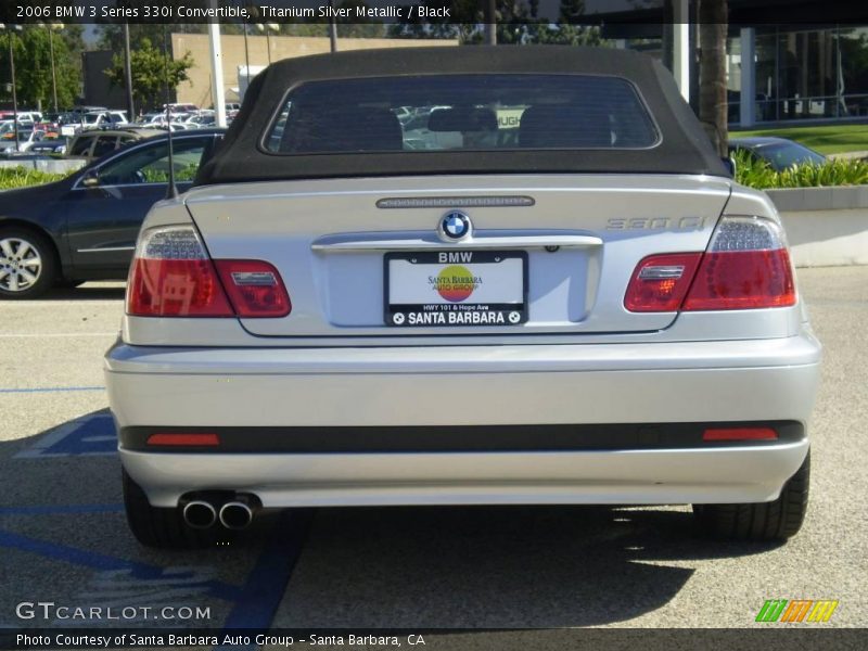 Titanium Silver Metallic / Black 2006 BMW 3 Series 330i Convertible