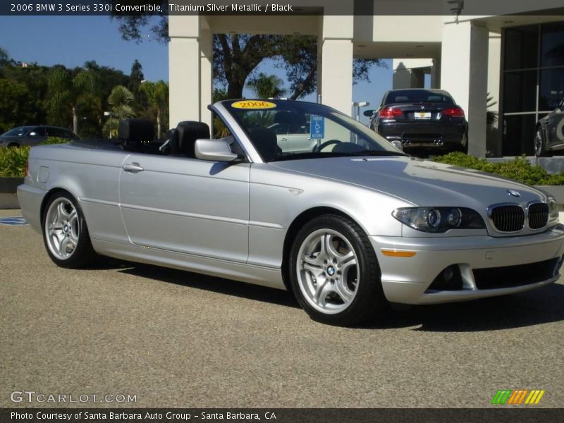 Titanium Silver Metallic / Black 2006 BMW 3 Series 330i Convertible