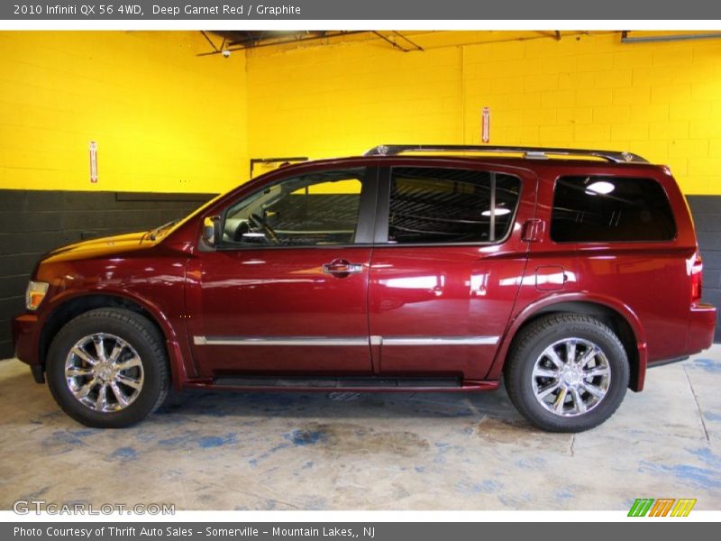 Deep Garnet Red / Graphite 2010 Infiniti QX 56 4WD