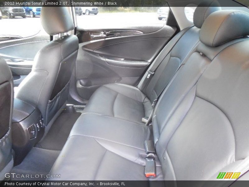 Shimmering White / Black 2012 Hyundai Sonata Limited 2.0T