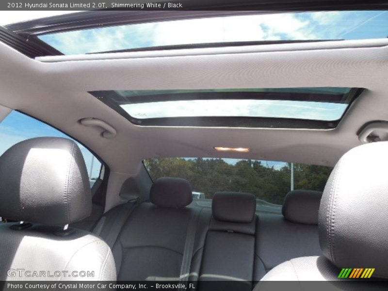 Shimmering White / Black 2012 Hyundai Sonata Limited 2.0T