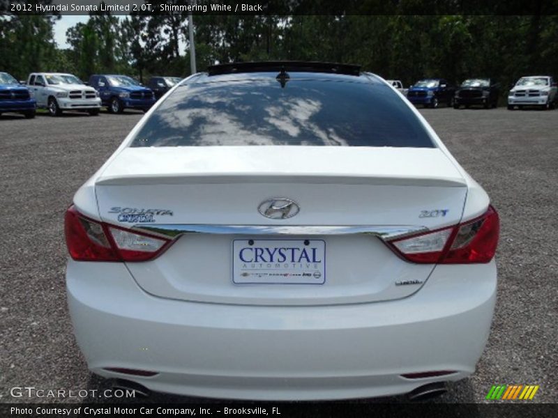 Shimmering White / Black 2012 Hyundai Sonata Limited 2.0T