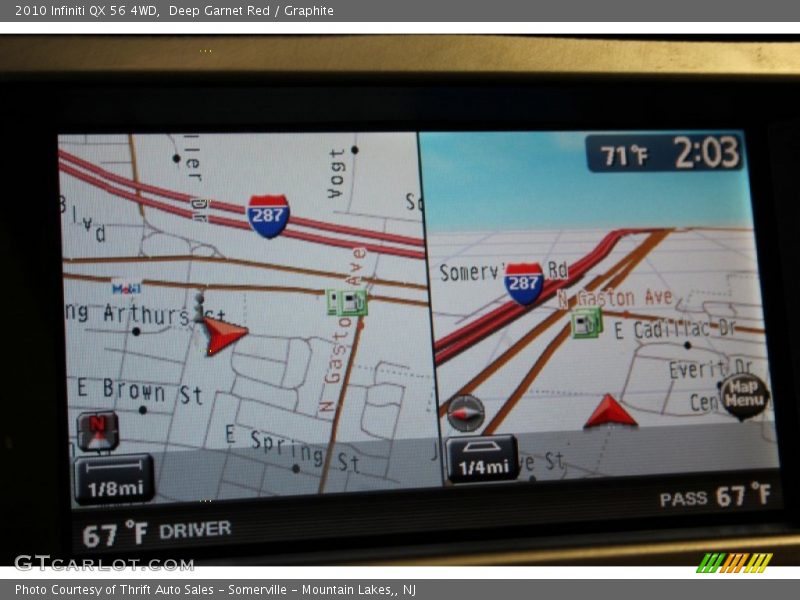 Deep Garnet Red / Graphite 2010 Infiniti QX 56 4WD
