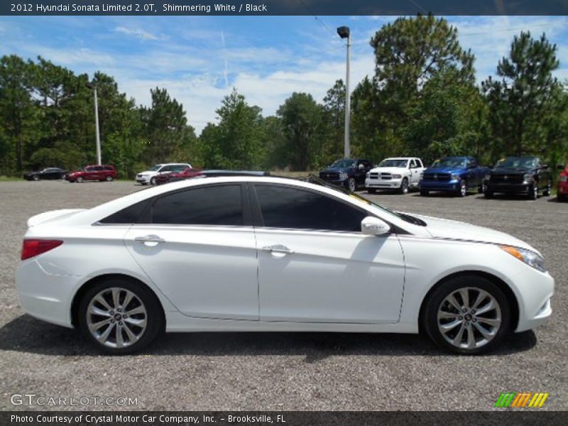 Shimmering White / Black 2012 Hyundai Sonata Limited 2.0T