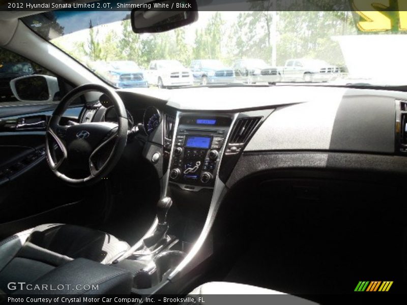 Shimmering White / Black 2012 Hyundai Sonata Limited 2.0T