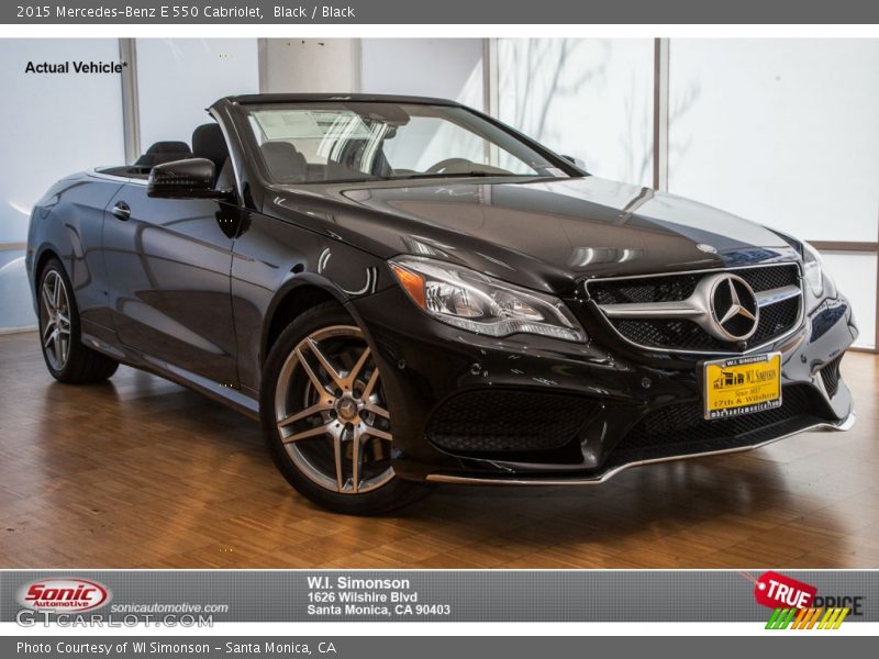 Black / Black 2015 Mercedes-Benz E 550 Cabriolet