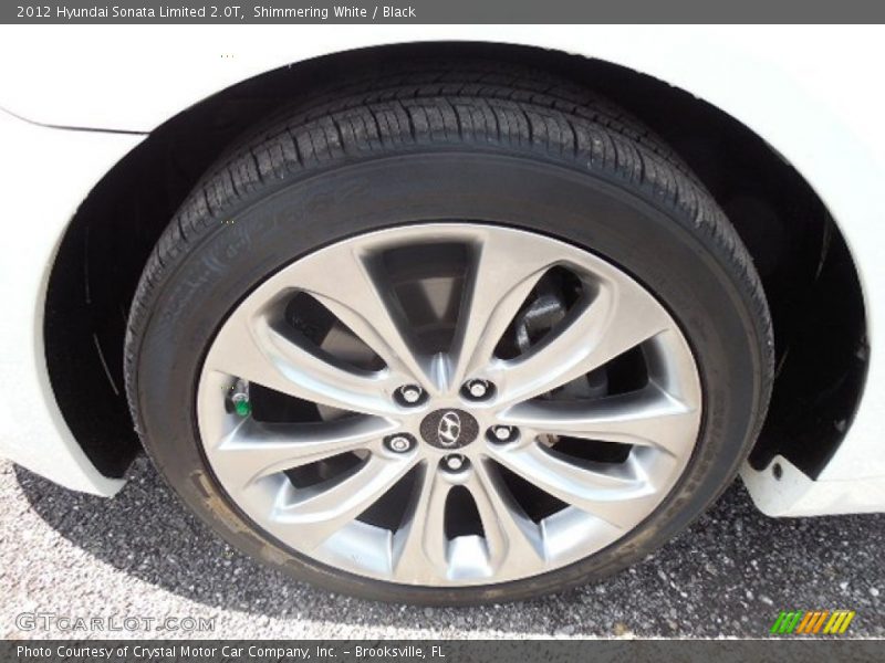 Shimmering White / Black 2012 Hyundai Sonata Limited 2.0T
