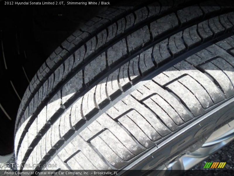 Shimmering White / Black 2012 Hyundai Sonata Limited 2.0T