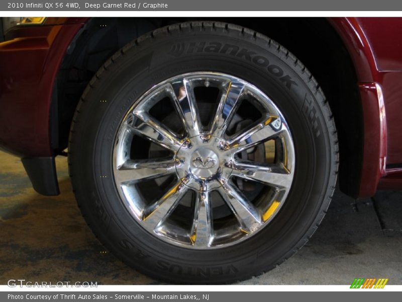 Deep Garnet Red / Graphite 2010 Infiniti QX 56 4WD