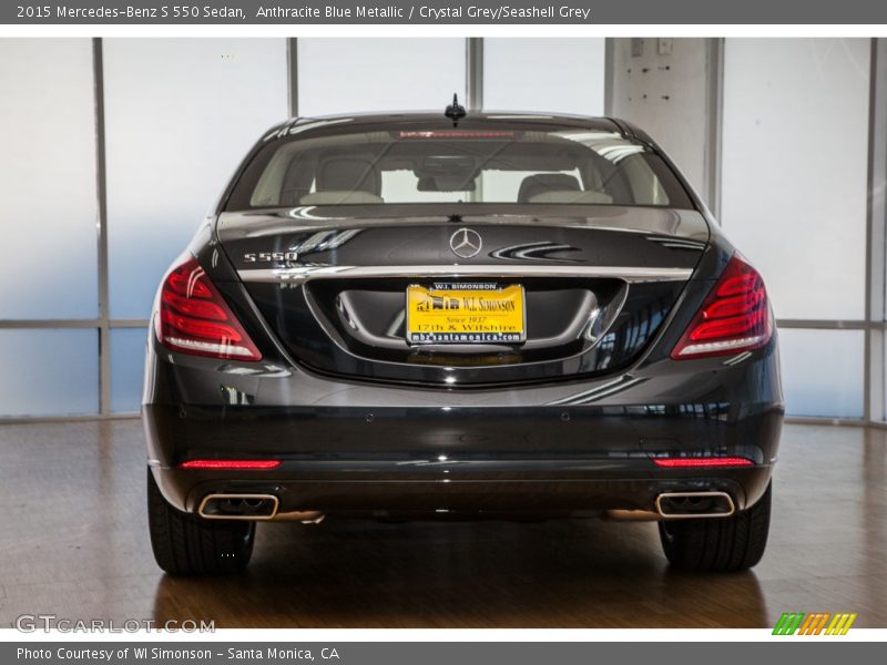 Anthracite Blue Metallic / Crystal Grey/Seashell Grey 2015 Mercedes-Benz S 550 Sedan