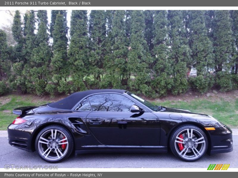 Black / Black 2011 Porsche 911 Turbo Cabriolet