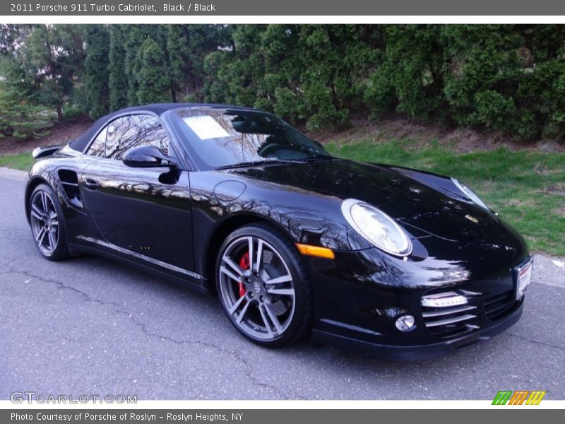 Black / Black 2011 Porsche 911 Turbo Cabriolet