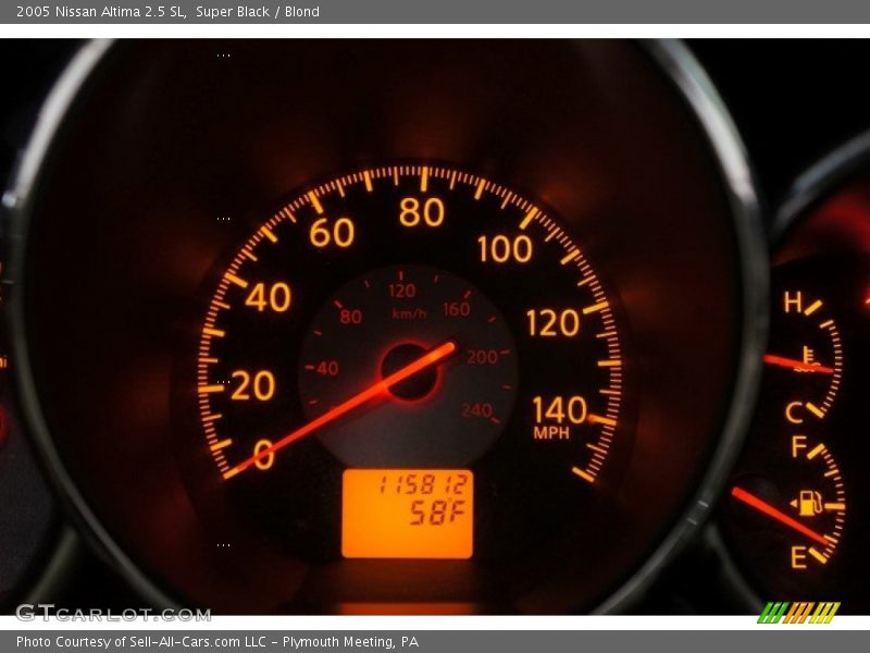Super Black / Blond 2005 Nissan Altima 2.5 SL