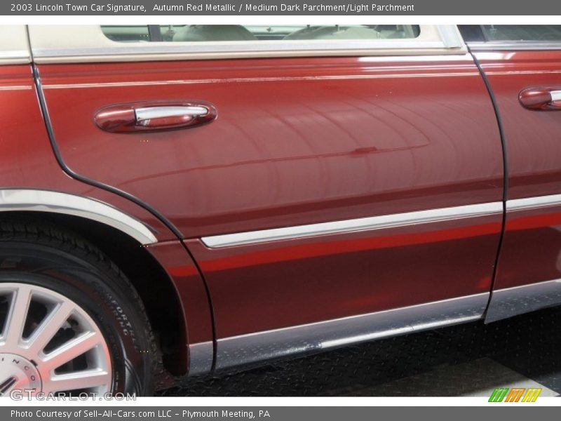 Autumn Red Metallic / Medium Dark Parchment/Light Parchment 2003 Lincoln Town Car Signature