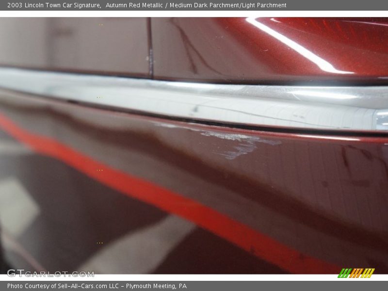 Autumn Red Metallic / Medium Dark Parchment/Light Parchment 2003 Lincoln Town Car Signature