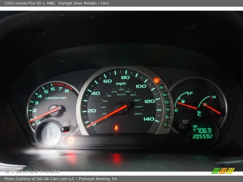 Starlight Silver Metallic / Fern 2003 Honda Pilot EX-L 4WD