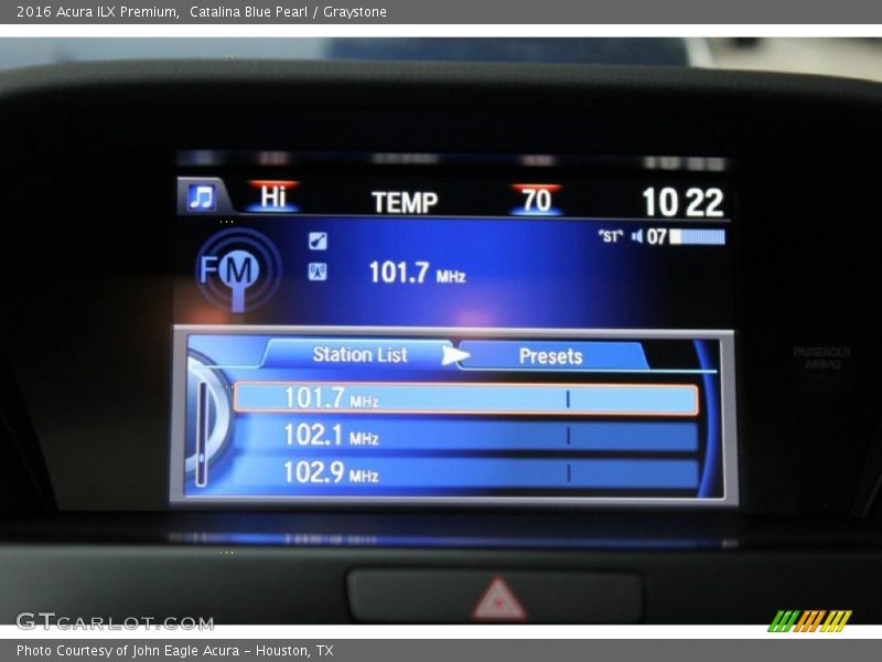 Catalina Blue Pearl / Graystone 2016 Acura ILX Premium