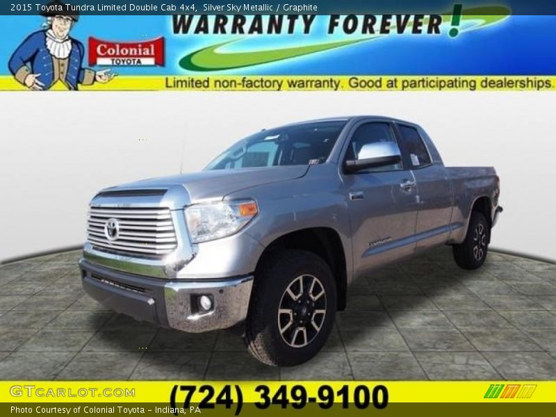 Silver Sky Metallic / Graphite 2015 Toyota Tundra Limited Double Cab 4x4