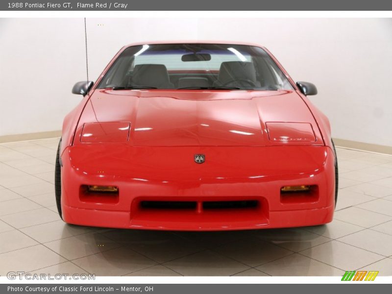 Flame Red / Gray 1988 Pontiac Fiero GT