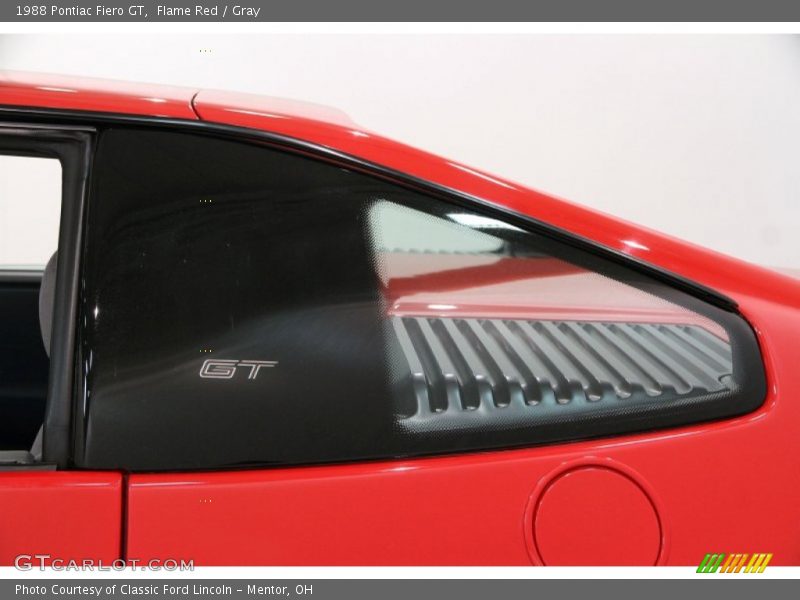 Flame Red / Gray 1988 Pontiac Fiero GT