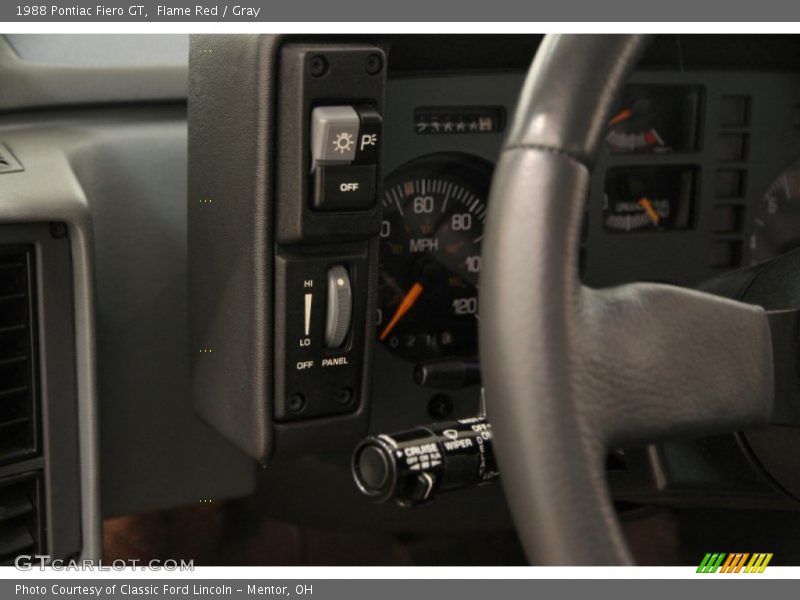 Flame Red / Gray 1988 Pontiac Fiero GT