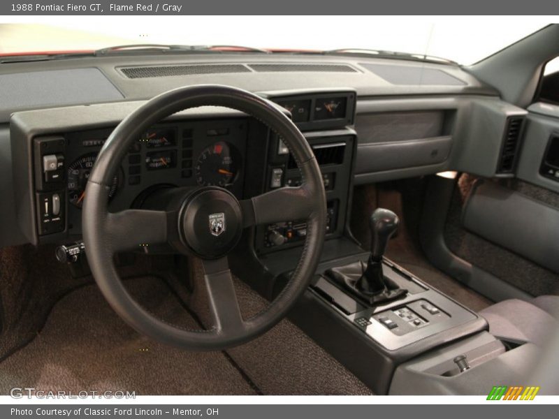 Gray Interior - 1988 Fiero GT 