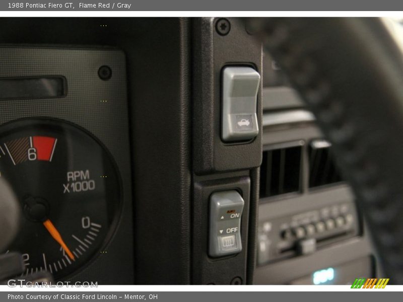 Controls of 1988 Fiero GT