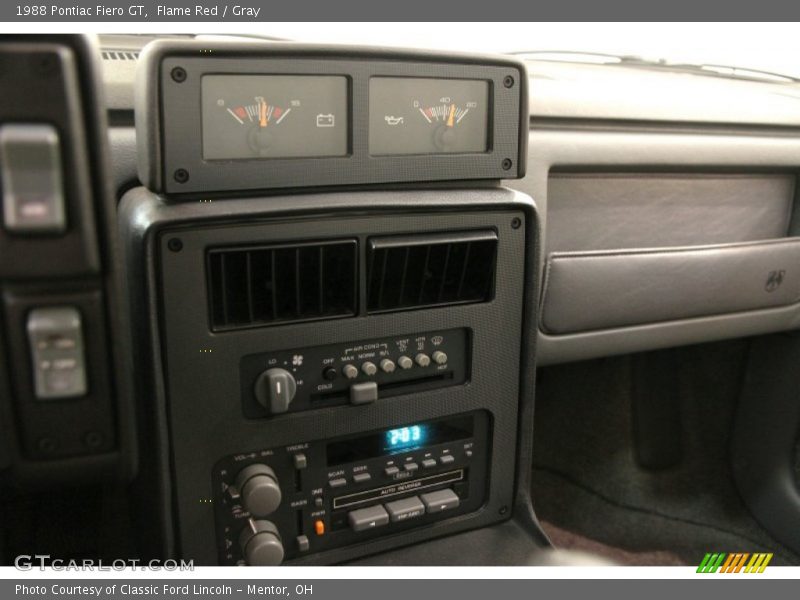 Controls of 1988 Fiero GT