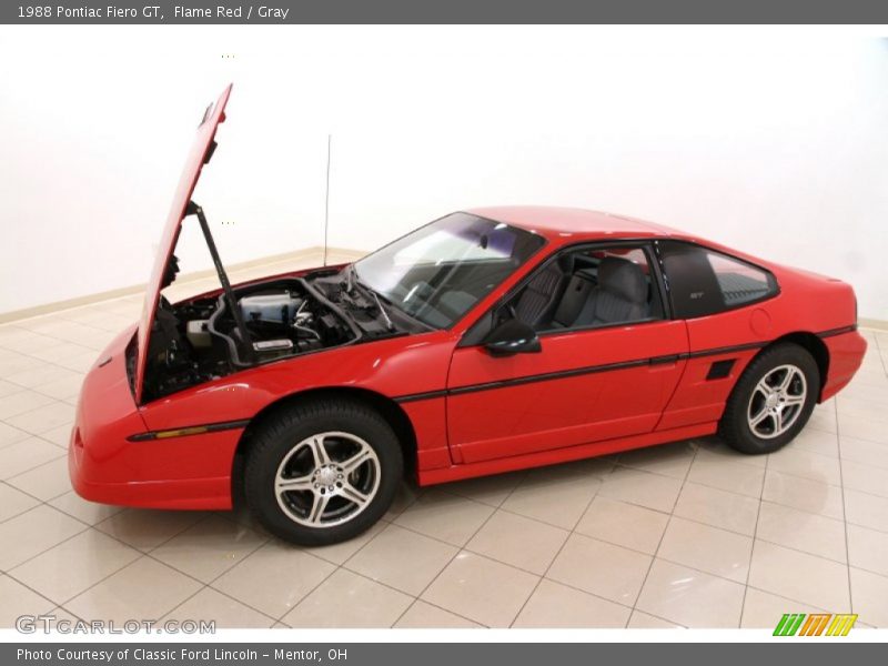 Flame Red / Gray 1988 Pontiac Fiero GT