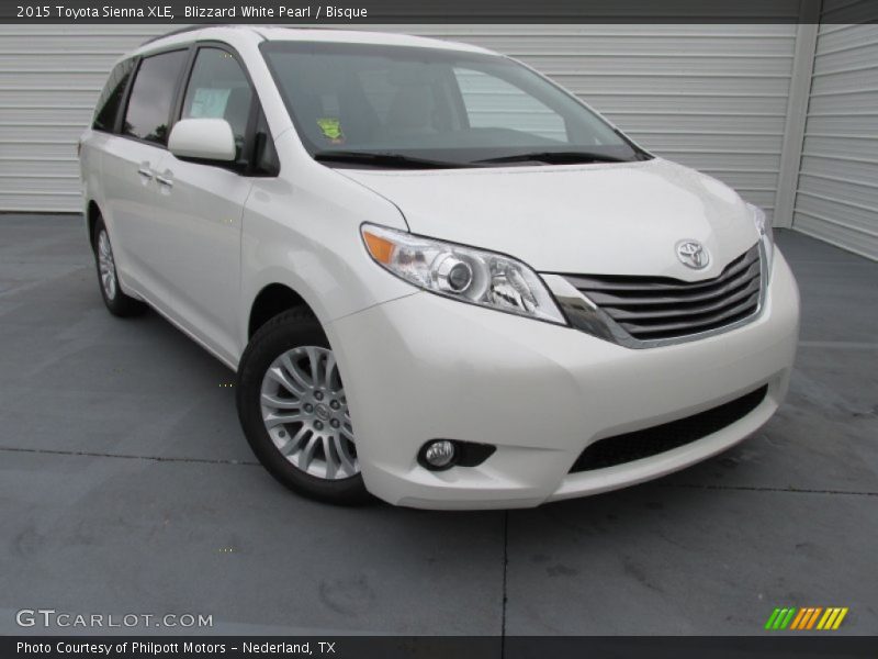 Blizzard White Pearl / Bisque 2015 Toyota Sienna XLE