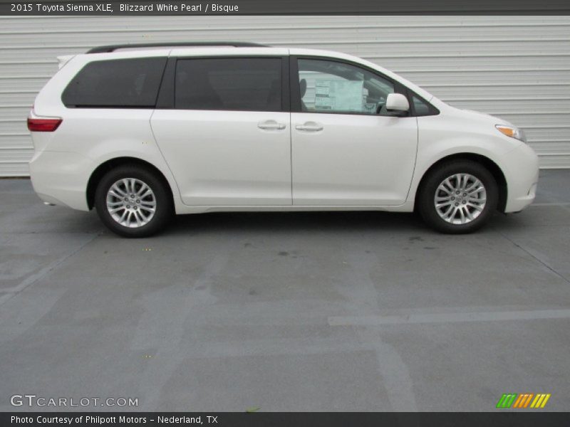 Blizzard White Pearl / Bisque 2015 Toyota Sienna XLE
