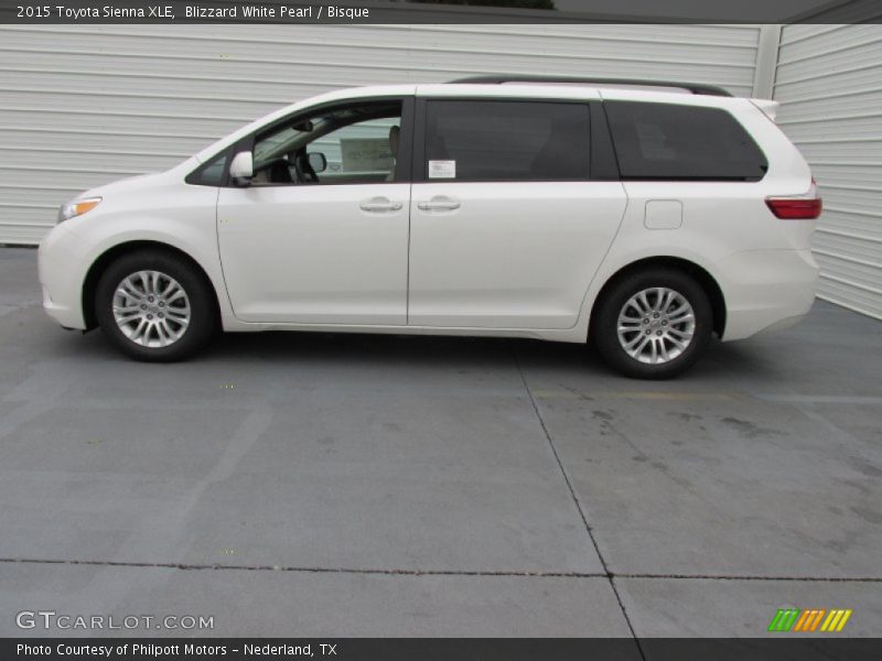 Blizzard White Pearl / Bisque 2015 Toyota Sienna XLE