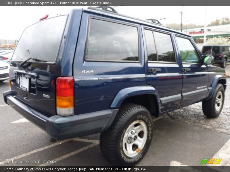 Patriot Blue Pearl / Agate Black 2000 Jeep Cherokee Sport 4x4