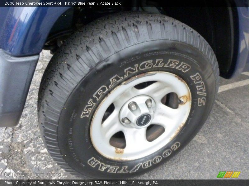 Patriot Blue Pearl / Agate Black 2000 Jeep Cherokee Sport 4x4