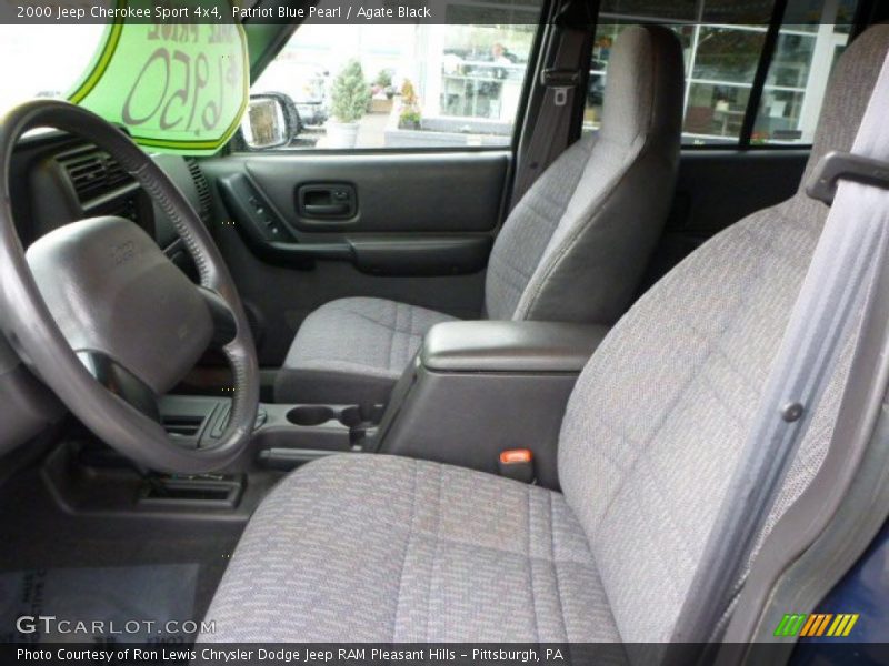Patriot Blue Pearl / Agate Black 2000 Jeep Cherokee Sport 4x4