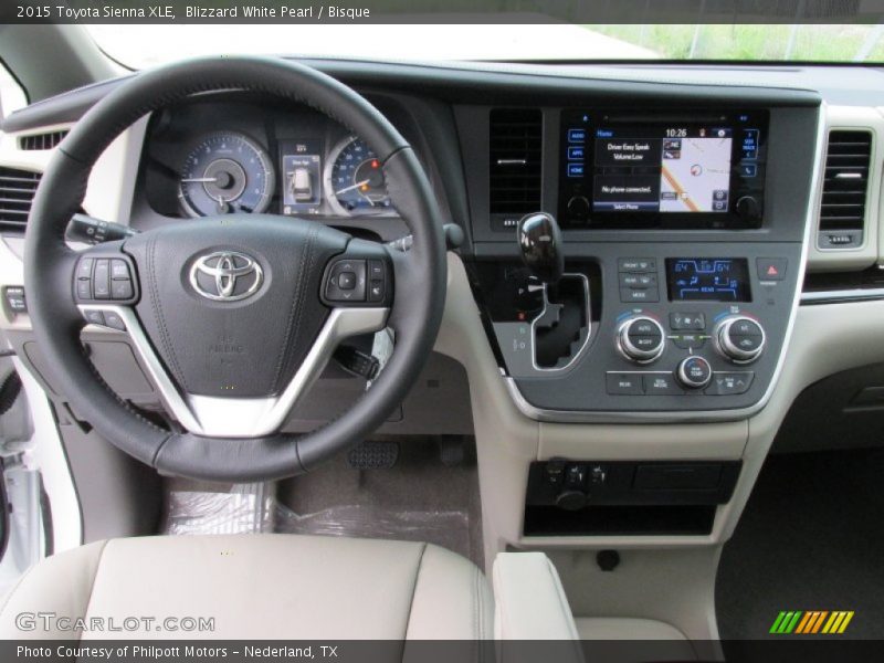 Blizzard White Pearl / Bisque 2015 Toyota Sienna XLE