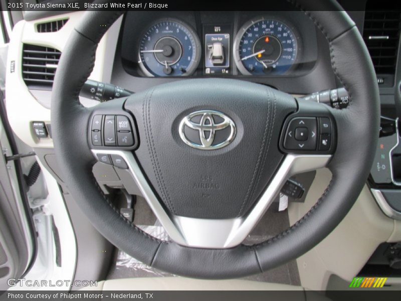 Blizzard White Pearl / Bisque 2015 Toyota Sienna XLE