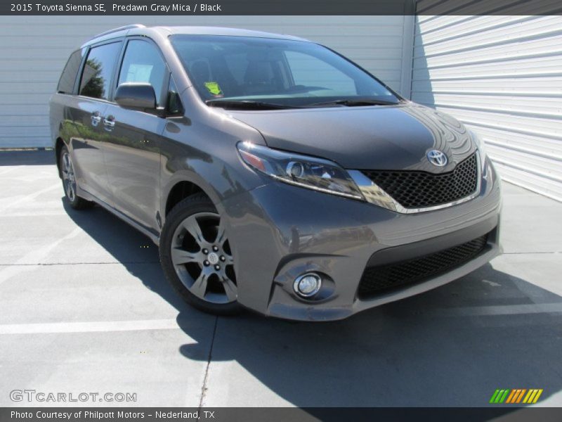 Predawn Gray Mica / Black 2015 Toyota Sienna SE