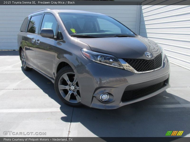 Predawn Gray Mica / Black 2015 Toyota Sienna SE