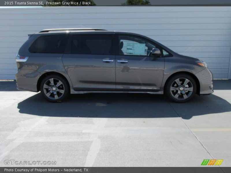 Predawn Gray Mica / Black 2015 Toyota Sienna SE
